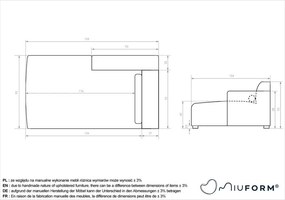Beżowy moduł sofy (lewostronny) Flex Felix – Miuform