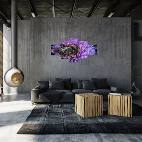 Obraz pszczoły na kwiatku (125x70 cm)