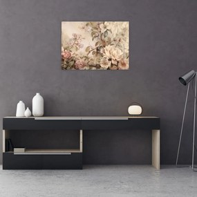 Obraz na szkle - Obraz ptaka w stylu vintage (70x50 cm)