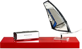 Półka ścienna Stylist Volato, 40 cm, czerwony połysk