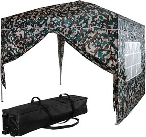 Instent Namiot ogrodowy - 3 x 3 m, kamuflaż + 2 boki