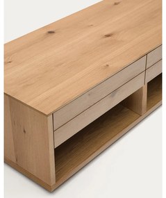 Stolik w dekorze dębu w naturalnym kolorze 60x140 cm Alguema – Kave Home
