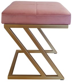 Pufa ZETA LOFT taboret podnóżek podstawa złota MG58