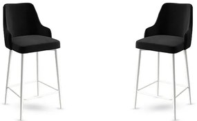 Zestaw krzeseł barowych Enox Black and White, 2szt., 2 szt.