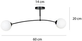Biała nowoczesna lampa sufitowa - D070 Veres