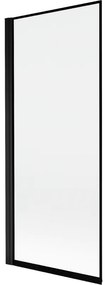 Mexen Mist parawan nawannowy 1-skrzydłowy lewy 80 x 150 cm, czarna ramka, czarny - 8A9-080-001-70-70-L
