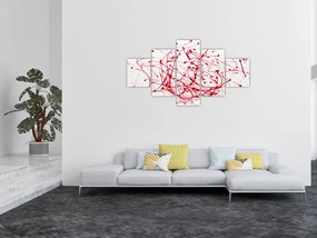 Obraz przy użyciu techniki drippingu (125x70 cm)