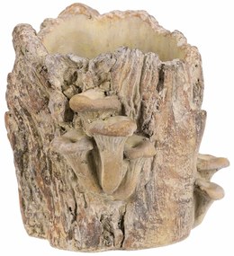 Obudowa betonowa - pień z grzybami, 20 x 18 x 18cm