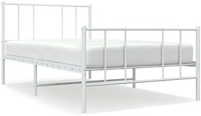 Białe metalowe łóżko pojedyncze 80x200 cm - Quzi
