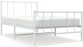 Białe metalowe łóżko pojedyncze 80x200 cm W5-K88