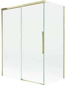 Mexen Rox parawan nawannowy 2-skrzydłowy rozsuwany 120 + 70 x 150 cm, transparent, złoty - 8C9-120-070-50-00