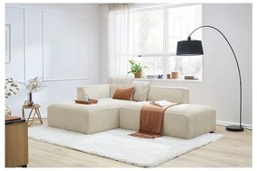 Beżowy sztruksowy narożnik modułowy (lewostronny/w kształcie litery L) Megeve – Bobochic Paris
