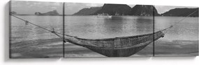 Obraz - Hamak na plaży (170x50 cm)