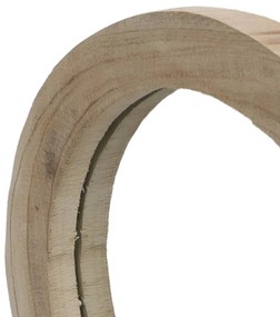 Lustro w drewnianej ramie Factory, 35 cm