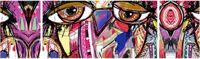 Obraz - Street art - sowa (170x50 cm)