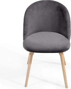 Zestaw krzeseł do jadalni Velvet, ciemnoszary, 2 szt
