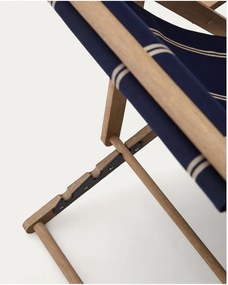 Niebieski drewniany leżak ogrodowy Vilara – Kave Home