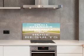 Szklany Panel Napis na Łące pod Niebem