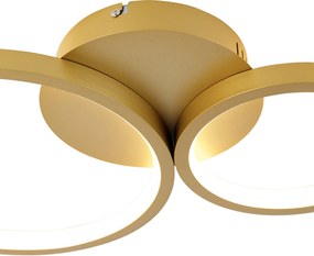 Lampa sufitowa złota z LED 3 stopniowy ściemniacz 4-światła - Lupolo