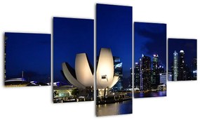 Obraz Singapuru nocą (125x70 cm)