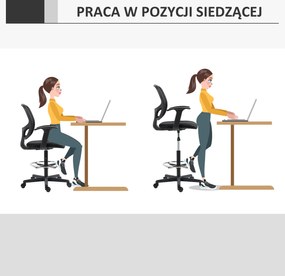 Vinsetto Krzesło Biurowe Obrotowe z Regulacją Wysokości Krzesło Gamingowe Fotel Biurowy | Aosom PL