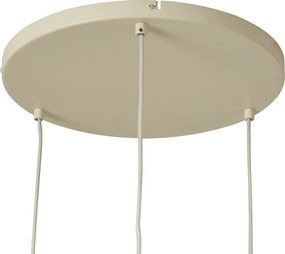 Lampa wisząca Japandi beżowa z materiałowym abażurem 3-źródła światła - Bida