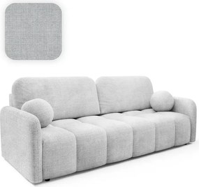 Sofa ZEN Rozkładana Dwuosobowa Szara Szenil Japandi