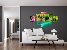 Obraz - Wodospad, Jeziora Plitwickie, Chorwacja (125x70 cm)