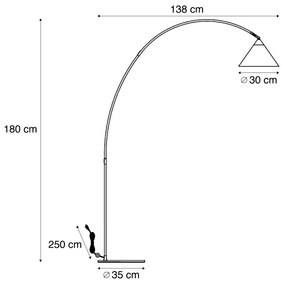 Lampa podłogowa w stylu Retro czarna z białym wnętrzem - Triangolo Retro Oswietlenie wewnetrzne