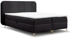Czarne welurowe łóżko z pojemnikiem 4 rozmiary G1-G33