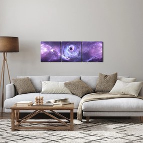 Obraz - Wszechświat (z zegarem) (90x30 cm)