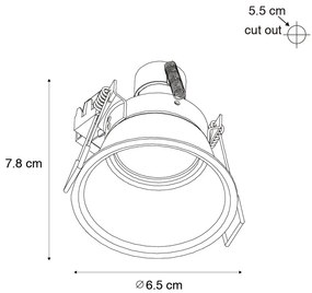 Zestaw 12 białych opraw LED GU10 35 mm IP44 - Dept Nowoczesny Oswietlenie wewnetrzne
