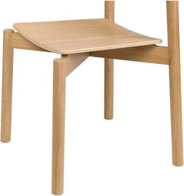 Krzesło sztaplowane w dekorze dębu w naturalnym kolorze Wem – noo.ma