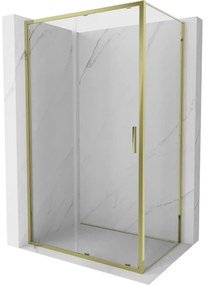 Mexen Exo kabina prysznicowa rozsuwana 140 x 75 cm, transparent, złota - 8151-140-075-50-00