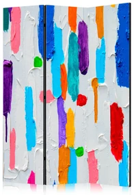 Parawan dwustronny Tła i desenie 135x172 cm 3-częściowy niebieski ARTGEIST B