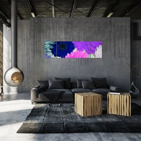 Obraz kolorowych kwiatów (170x50 cm)