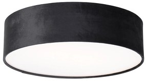 Lampa sufitowa czarna 40 cm ze złotym wnętrzem - Drum Nowoczesny Oswietlenie wewnetrzne