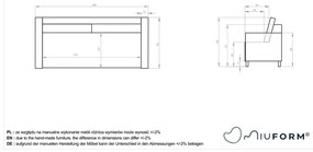 Antracytowa sofa Miuform Charming Charlie