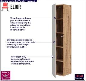 Nowoczesny wiszący słupek łazienkowy E1-B62