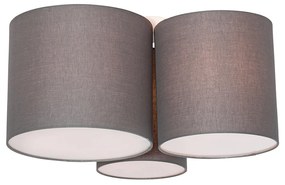 Nowoczesna lampa sufitowa taupe 3-światłowa - Multidrum Nowoczesny Oswietlenie wewnetrzne