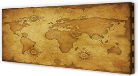 Obraz canvas na ścianę Mapa z Przypalonymi Brzegami