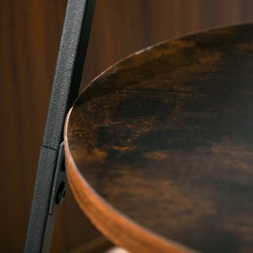 HOMCOM Stojak na Ubrania Metalowa Szafa 45x45x180cm Brązowy Wieszak do Korytarza | Aosom PL