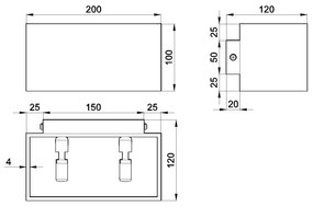 Szary minimalistyczny kinkiet LED - EX529-Quas