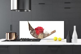 Panel nad blat kuchenny Czerwona Róża w Kroplach Rosy