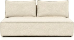 Sofa z Funkcją Spania MAVIA Kremowa Boucle Nowoczesna