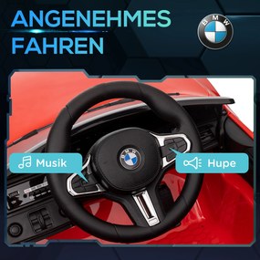 AIYAPLAY BMW M4 elektryczne auto dla dzieci, dźwięk i światło, 3-5 km/h, z pilotem, dla dzieci 3-5 lat, Czerwony