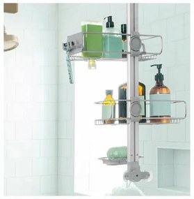 Simplehuman Regulowany uchwyt na drzwi prysznicowe z półkami