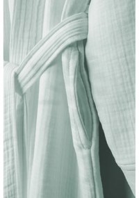 Miętowy szlafrok muślinowy w rozmiarze S/M Kimono – Foutastic