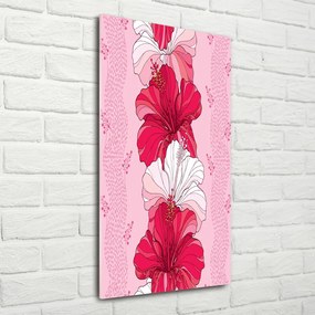 Foto-obraz szkło hartowane pionowy Hibiskus