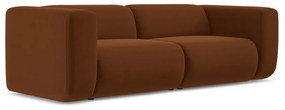 Pomarańczowa/brązowa aksamitna sofa 228 cm Ekahi – Makamii